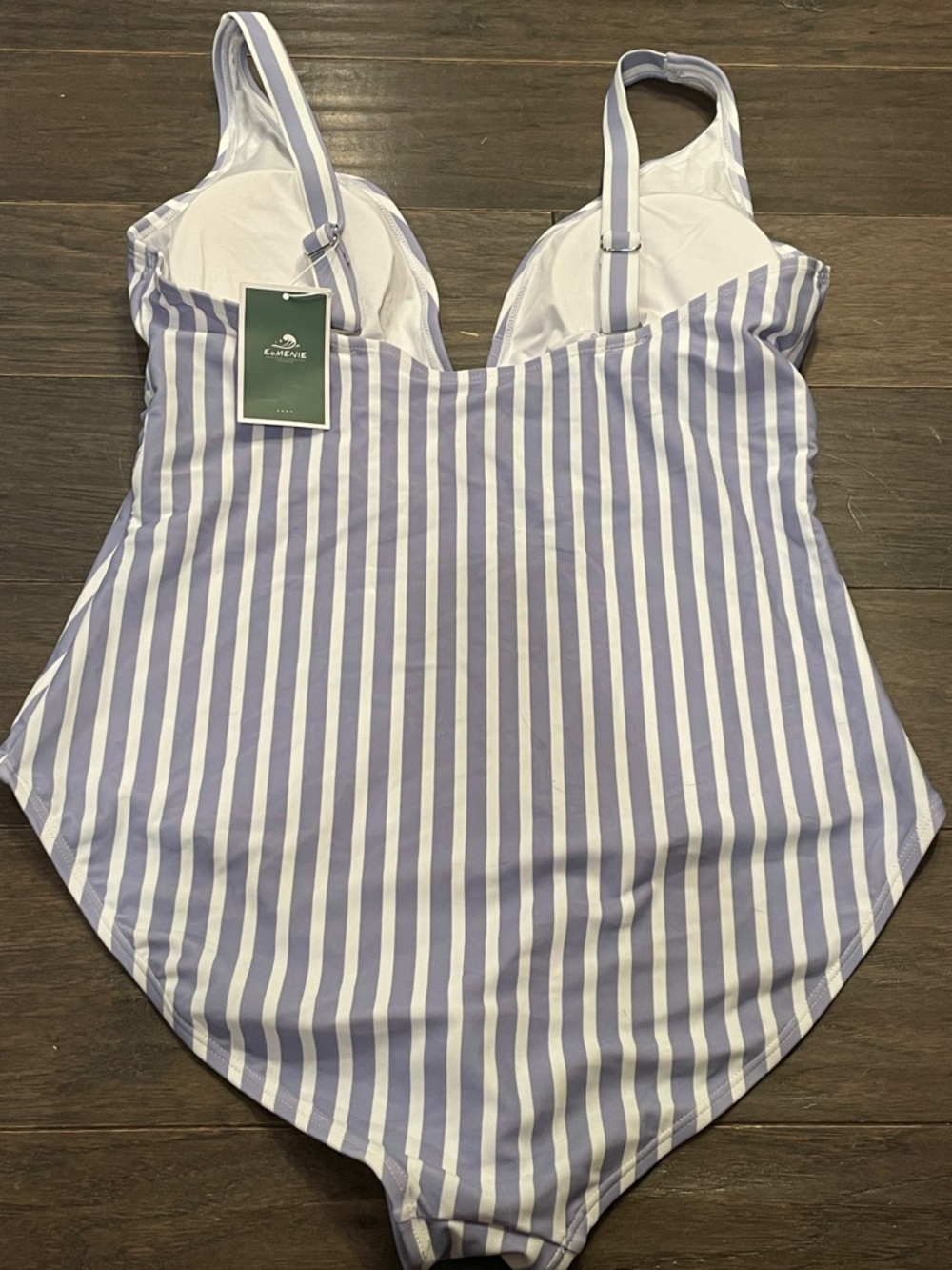 Eomenie Women's Striped One Piece Swimsuit Tummy Control Bathing Suit Xl NWT - Picture 3 of 4
